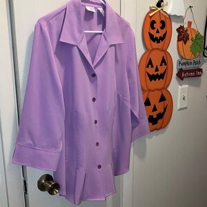 Covington Lavender Button-Up Blouse